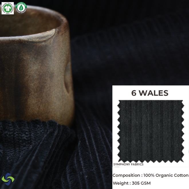 Organic Corduroy fabric 6 Wales - Image 6