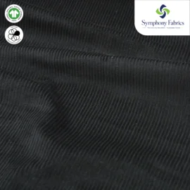 Organic Corduroy Fabric 8 Wales (Black)