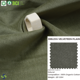 Ribless Velveteen Plain (Organic Cotton)