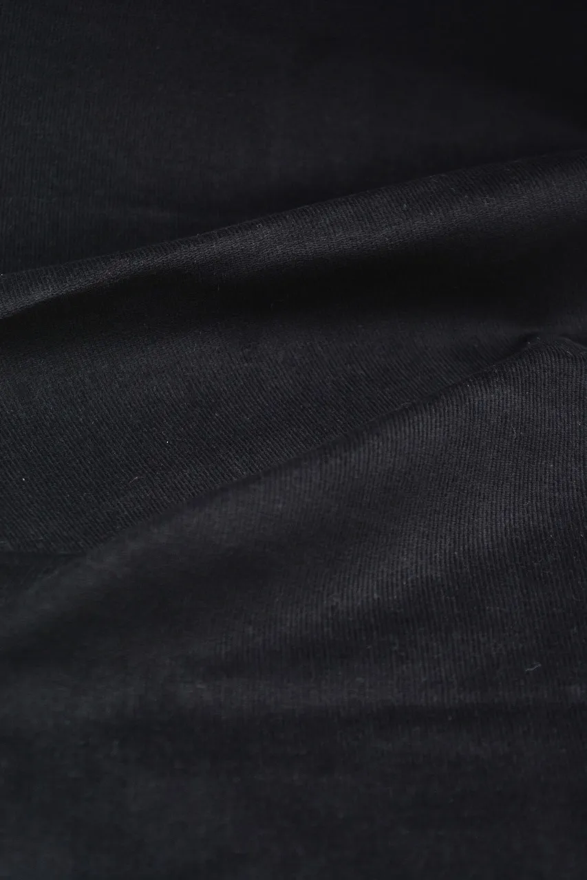 Organic Black Corduroy 19 Wales (Black) - Image 2
