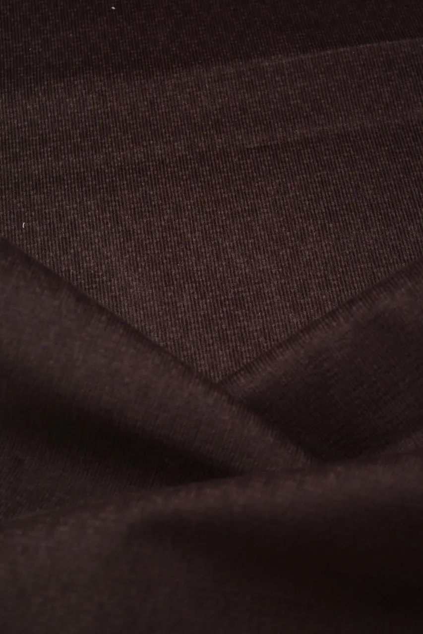 Organic Corduroy fabric 22 Wales (Dark Brown) - Image 2