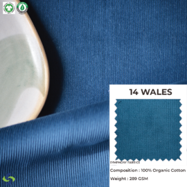 Organic Cotton Fabric (14 Wales Corduroy Fabric)