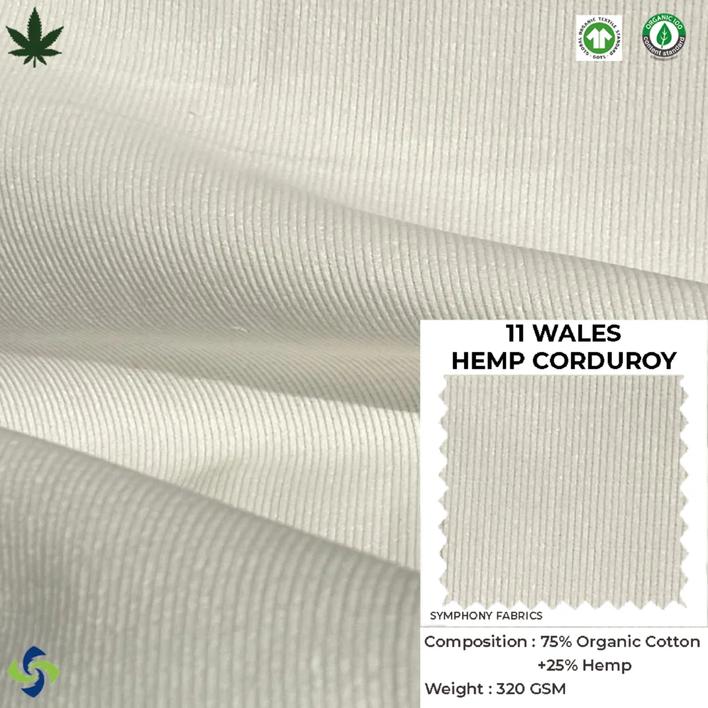 Hemp Corduroy Fabric 11 Wales