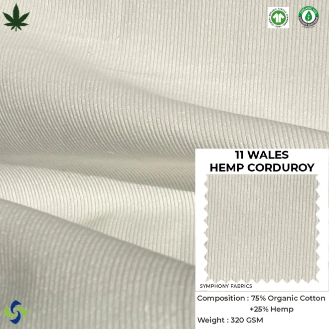 Hemp Corduroy Fabric 11 Wales