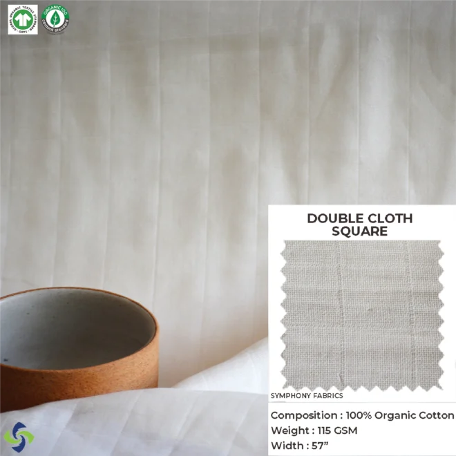 Organic Cotton Fabric Double Cloth Square 1