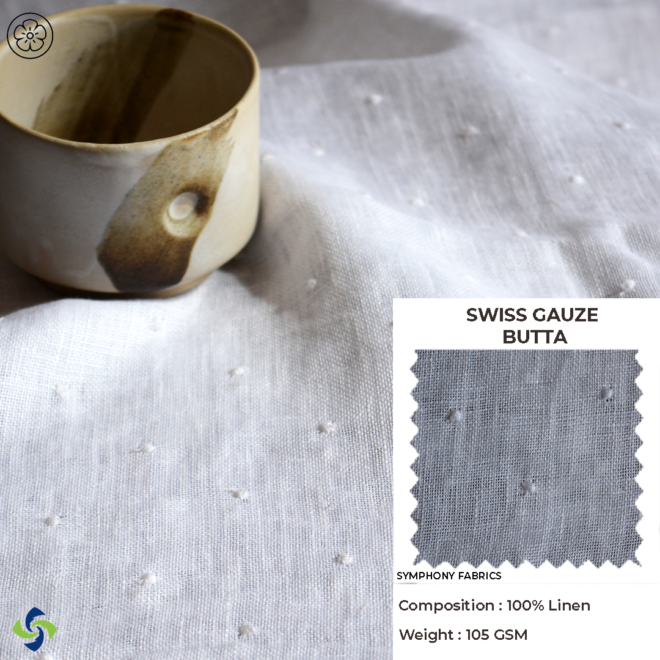 European Linen Fabric SWISS GAUZE BUTTA
