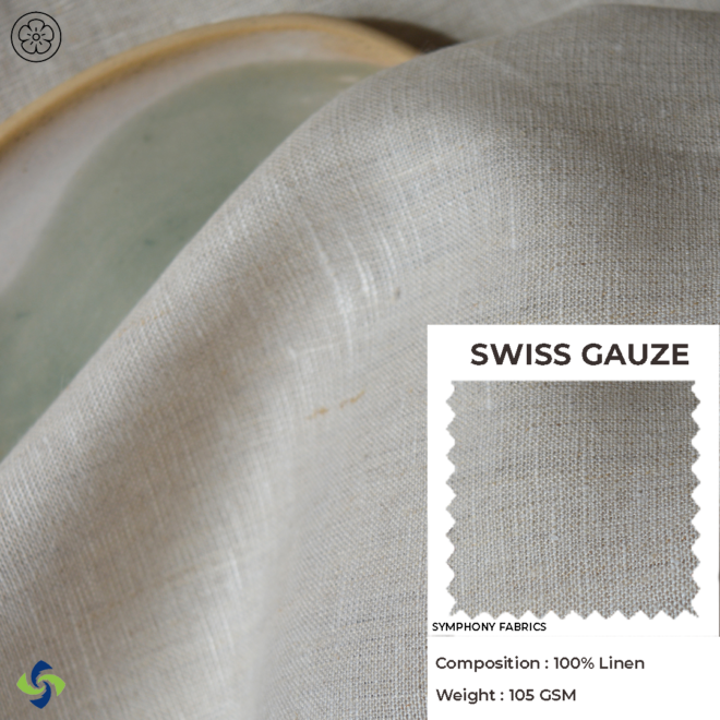 European Linen Fabric SWISS GAUZE