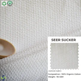 Organic Cotton Fabric Seer Sucker