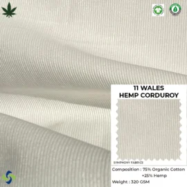 Hemp Corduroy Fabric 11 Wales