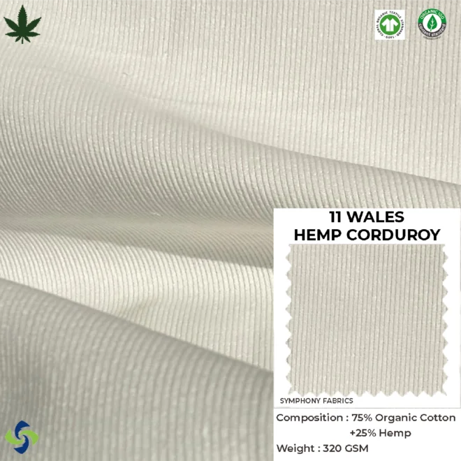 Hemp Corduroy Fabric 11 Wales