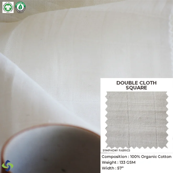 Organic Cotton Fabric Double Cloth Square
