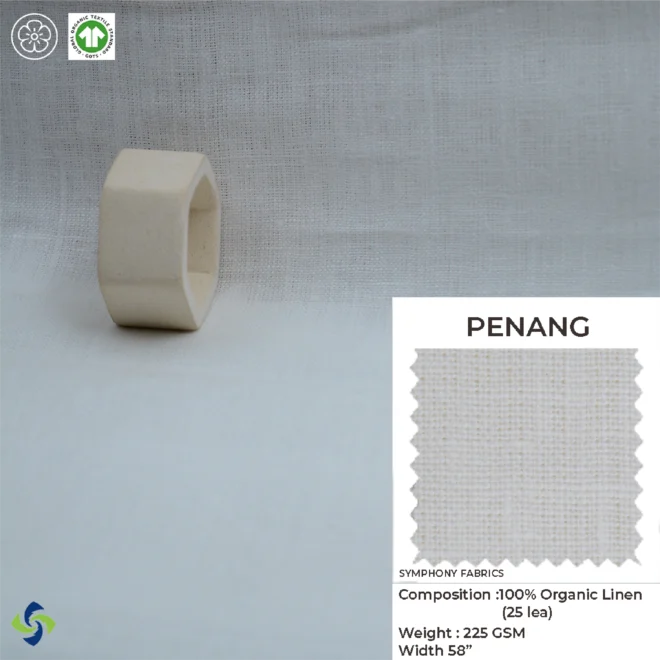 GOTS certified Organic linen White | 25 Lea Linen