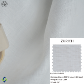 ZURICH – 80 Lea | 100% European Linen Fabric | 108 GSM